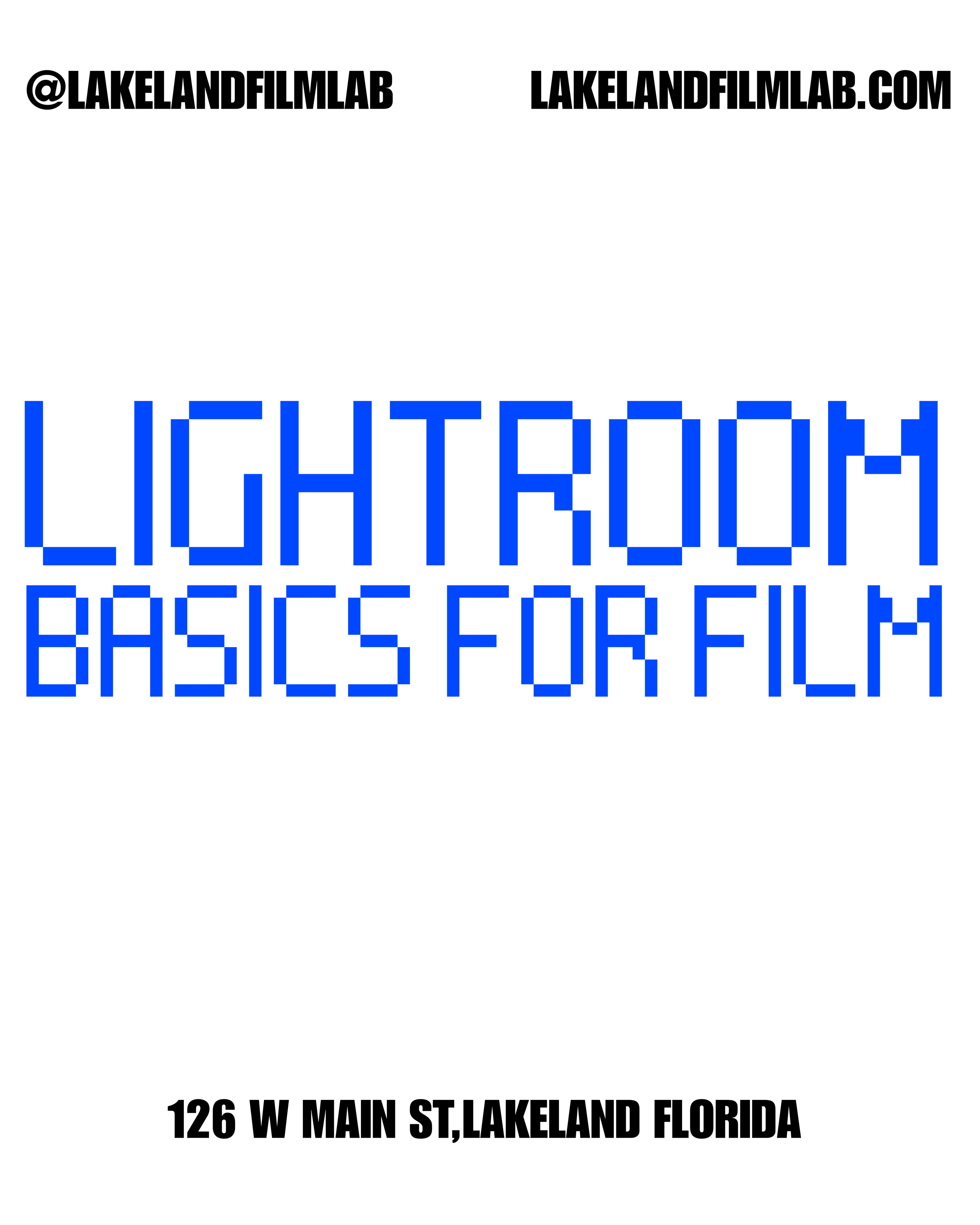 LIGHTROOM BASICS FOR FILM