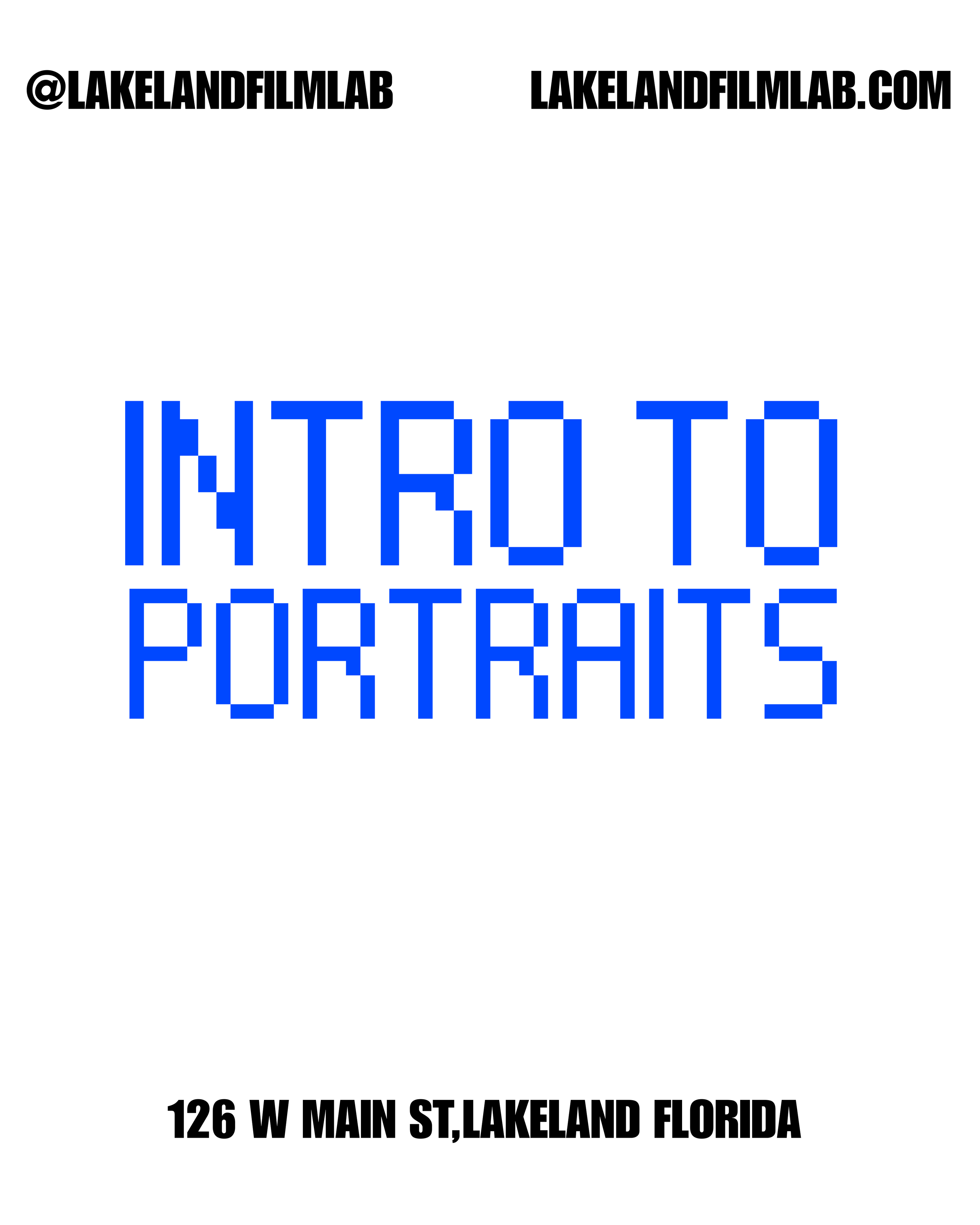 INTRO TO PORTRAIT PHOTOGRAPHY